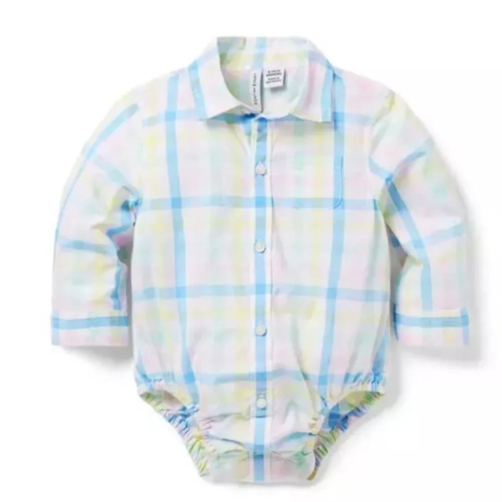 Janie and Jack 100049099 Baby Gingham Bodysuit Plaid NWT